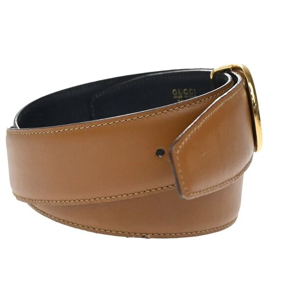 GUCCI G Logo Reversible Belt 70/28 35mm Leather Brown Blue GHW Italy 66YH707 - Picture 4 of 15